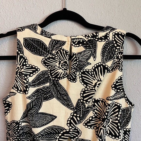 J. Crew - Tan Black Floral Cut out Dress - Picture 5 of 7